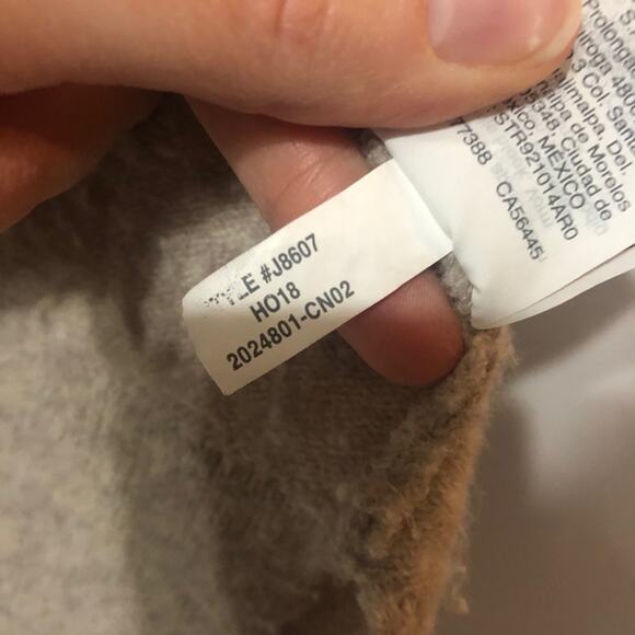 MADEWELL Cream & Grey Cardigan Sweater Jacket Wool Alpaca Womens M Fall Preppy - Picture 6 of 10